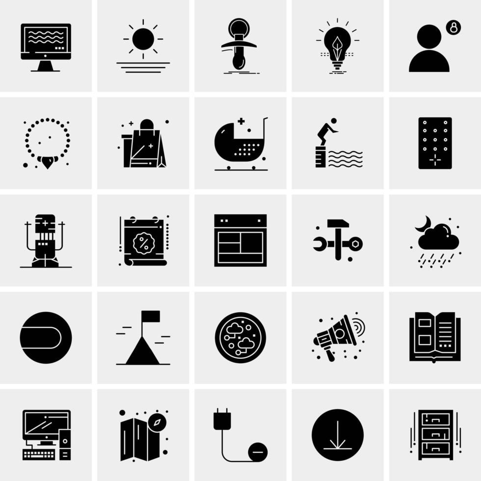 25 Universal Business Icons Vector Creative Icon Illustration to use in web and Mobile Related project