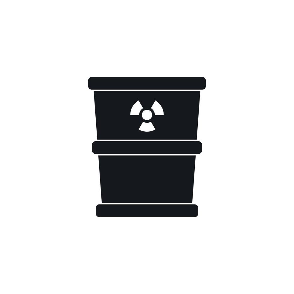 Trash can icon, simple style vector