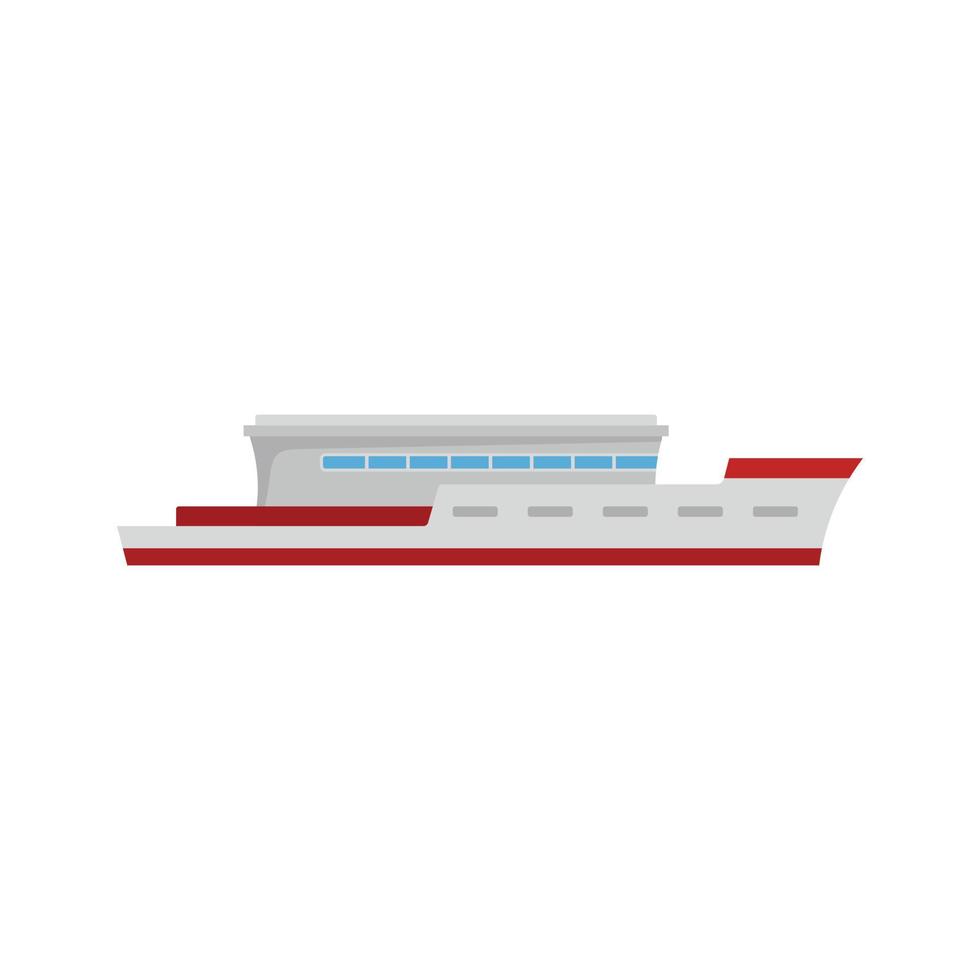 Ship river icon, flat style vector