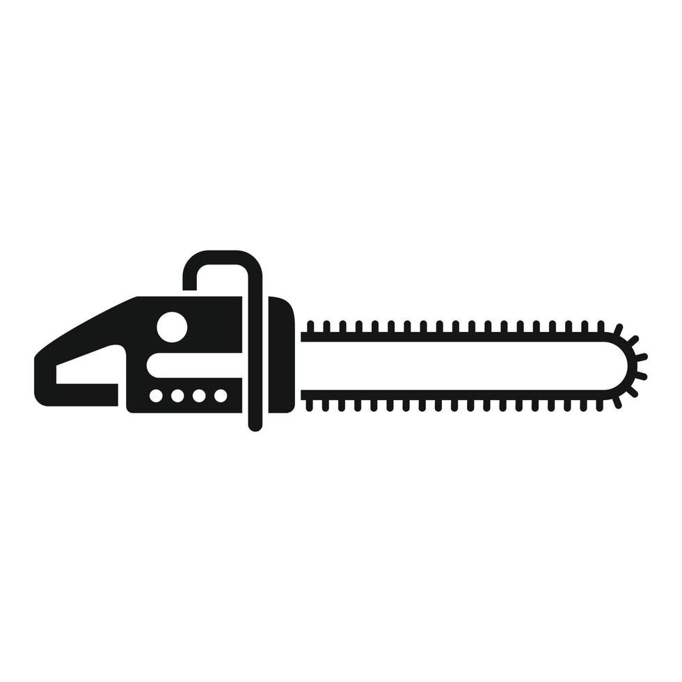 Industry chainsaw icon, simple style vector