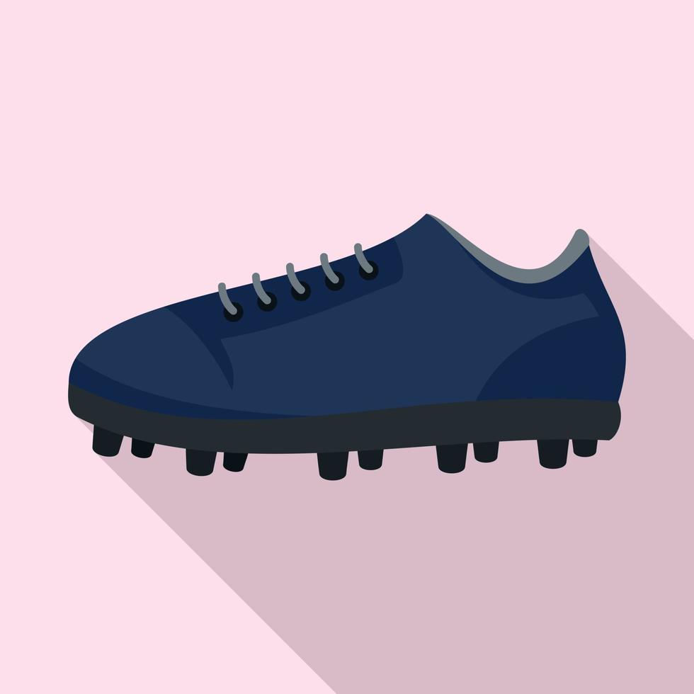 icono de zapatos de fútbol americano, estilo plano vector
