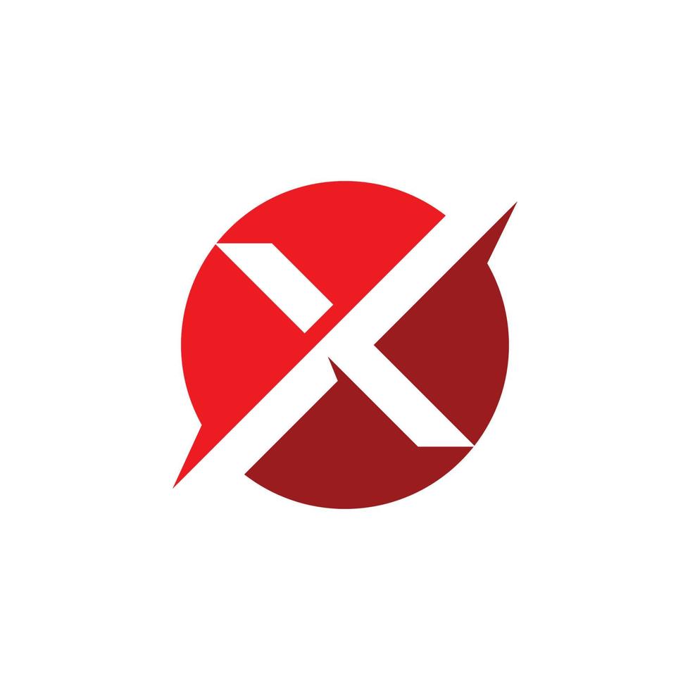 logotipo de la letra x vector