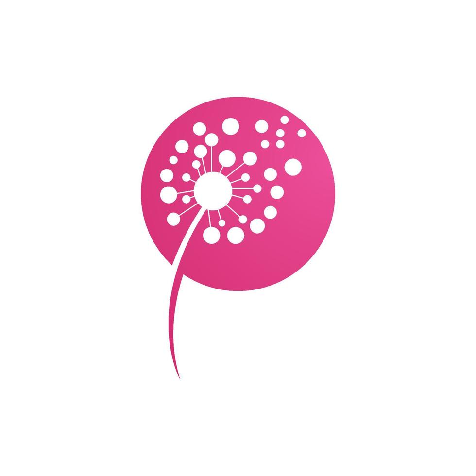 Dandelion flower logo vector