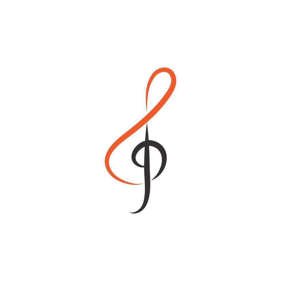 Music note logo vector