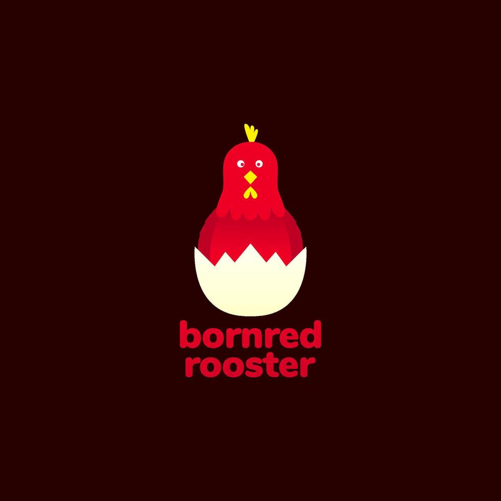 crack egg with chicken abstract logo design vector