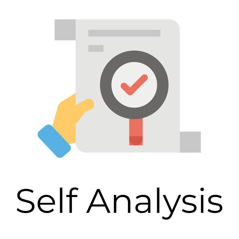 Trendy Self Analysis vector