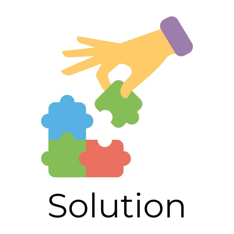 Trendy Solution Concepts vector