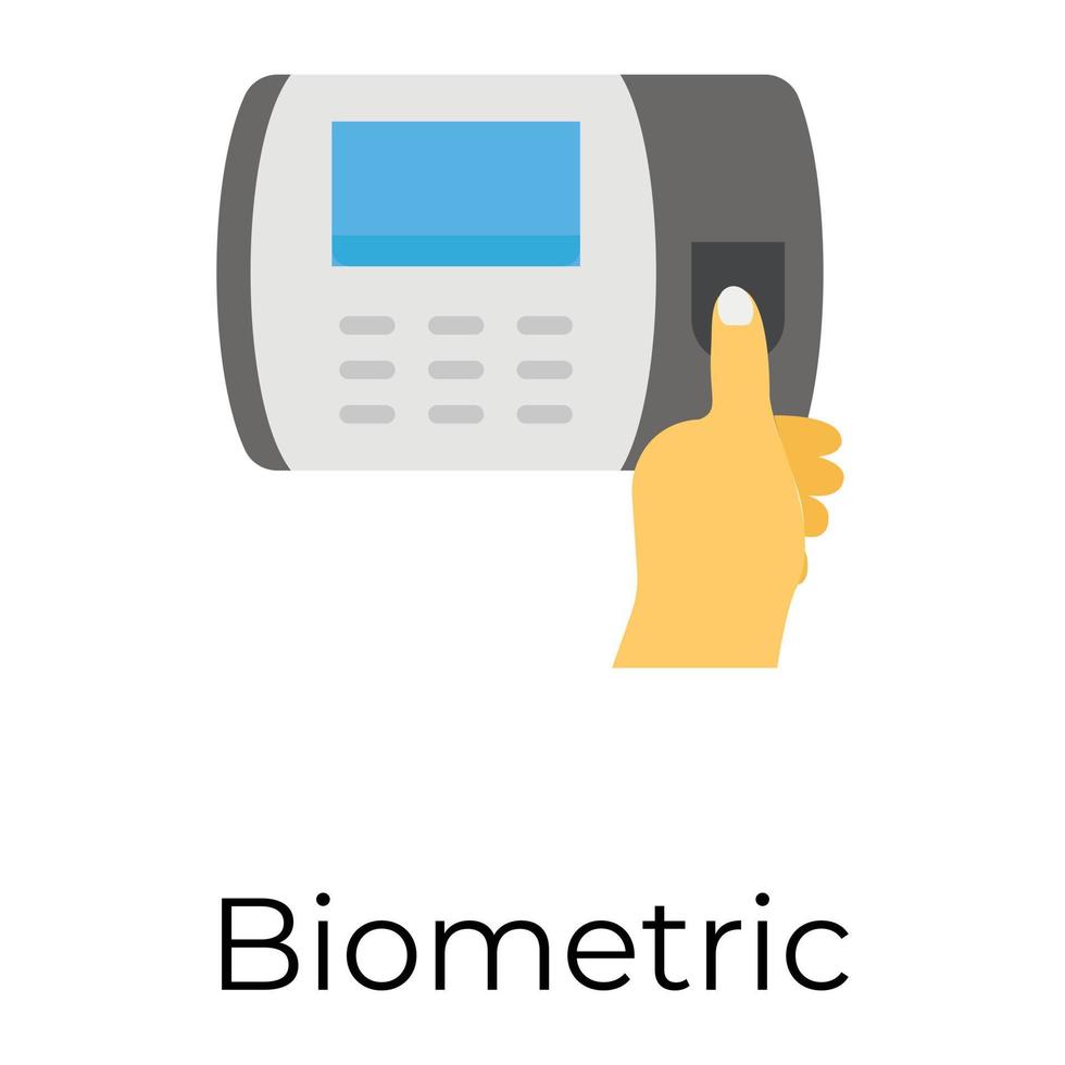 Trendy Biometric Device vector