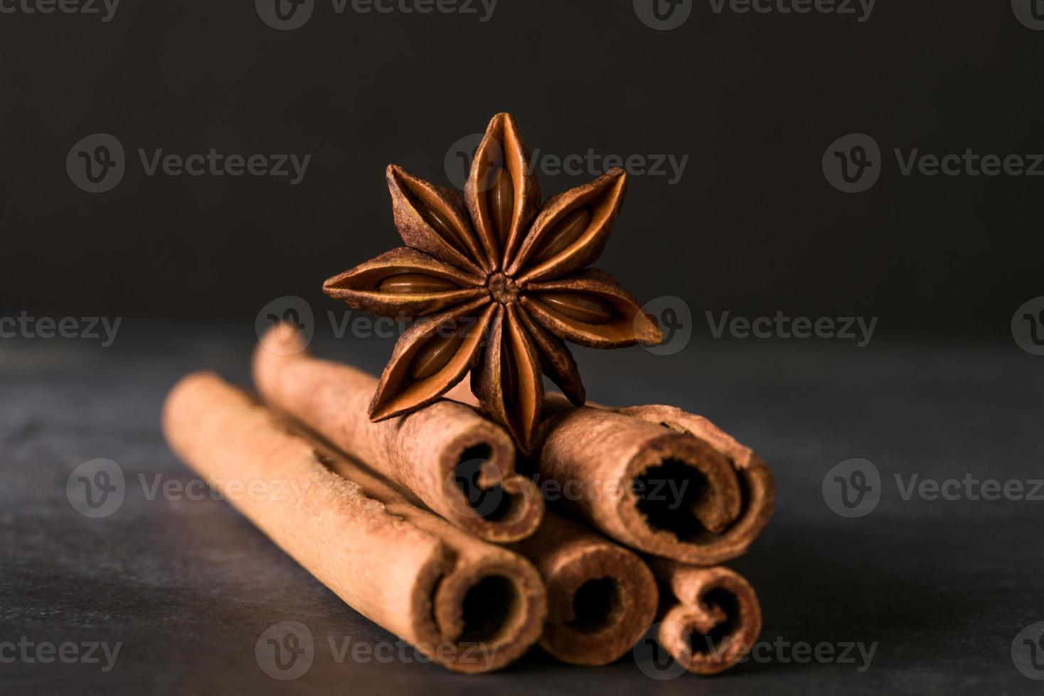 Star Anise on Cinnamon Sticks photo