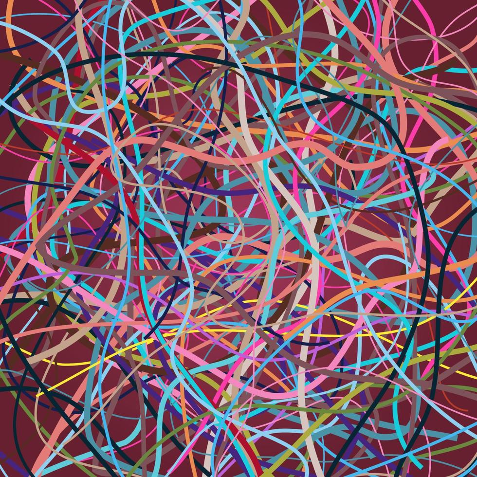 Vector background with moving colorful lines. Bright background of curves lines with a lot of colors.