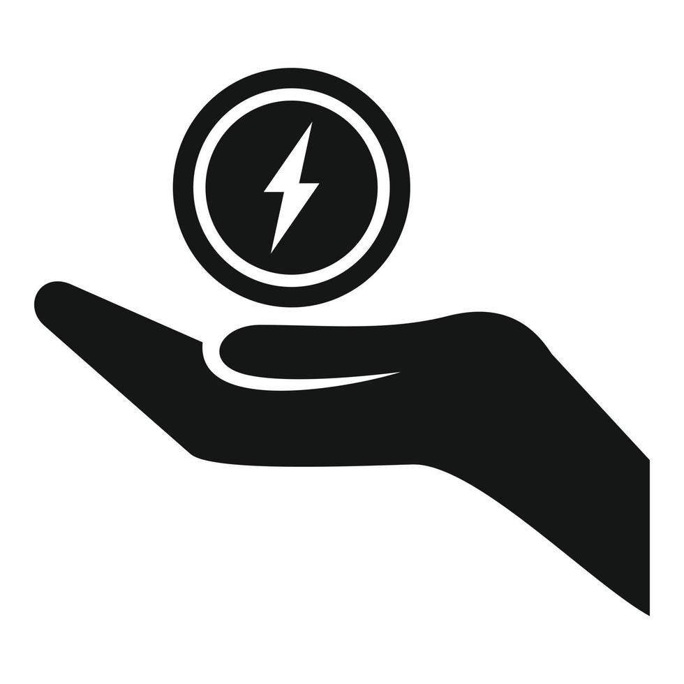 Take hybrid energy icon, simple style vector