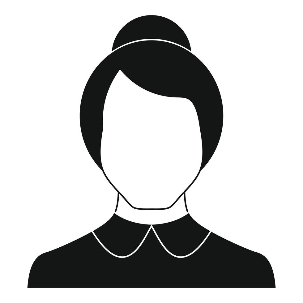 Female user icon vector simple