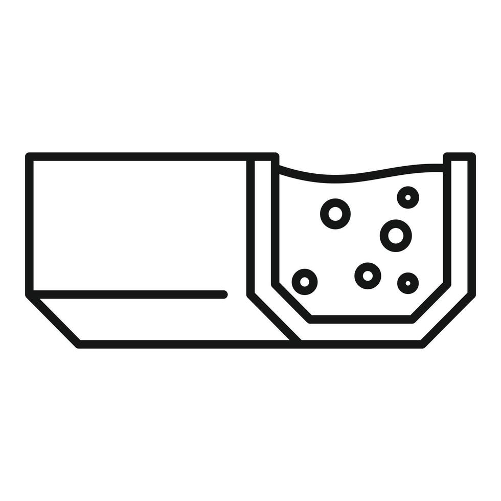 Water gutter icon, outline style vector