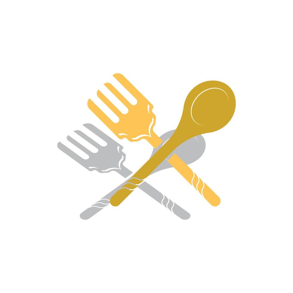 vector de símbolo de icono de cuchara y tenedor