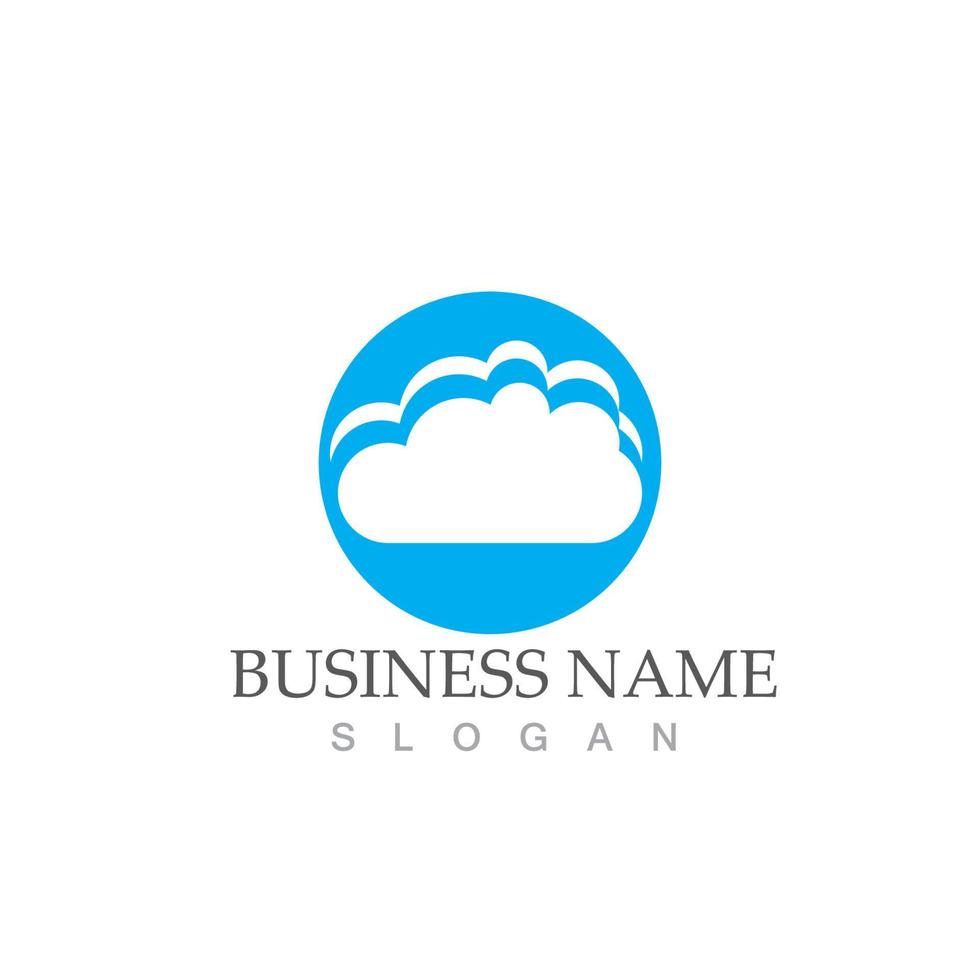 Cloud template icon vector