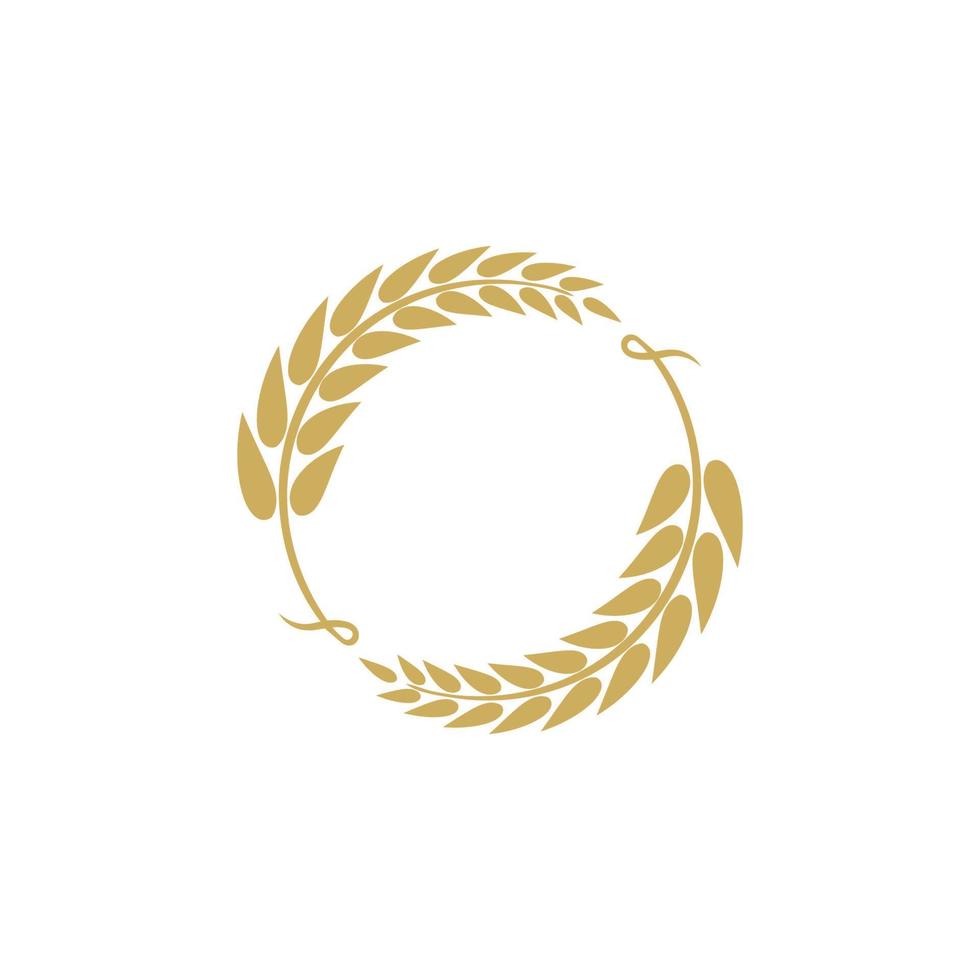 Wheat logo vector icon illustration