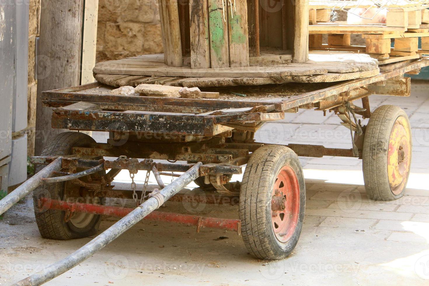 Trolley trailer for transportation of goods. photo