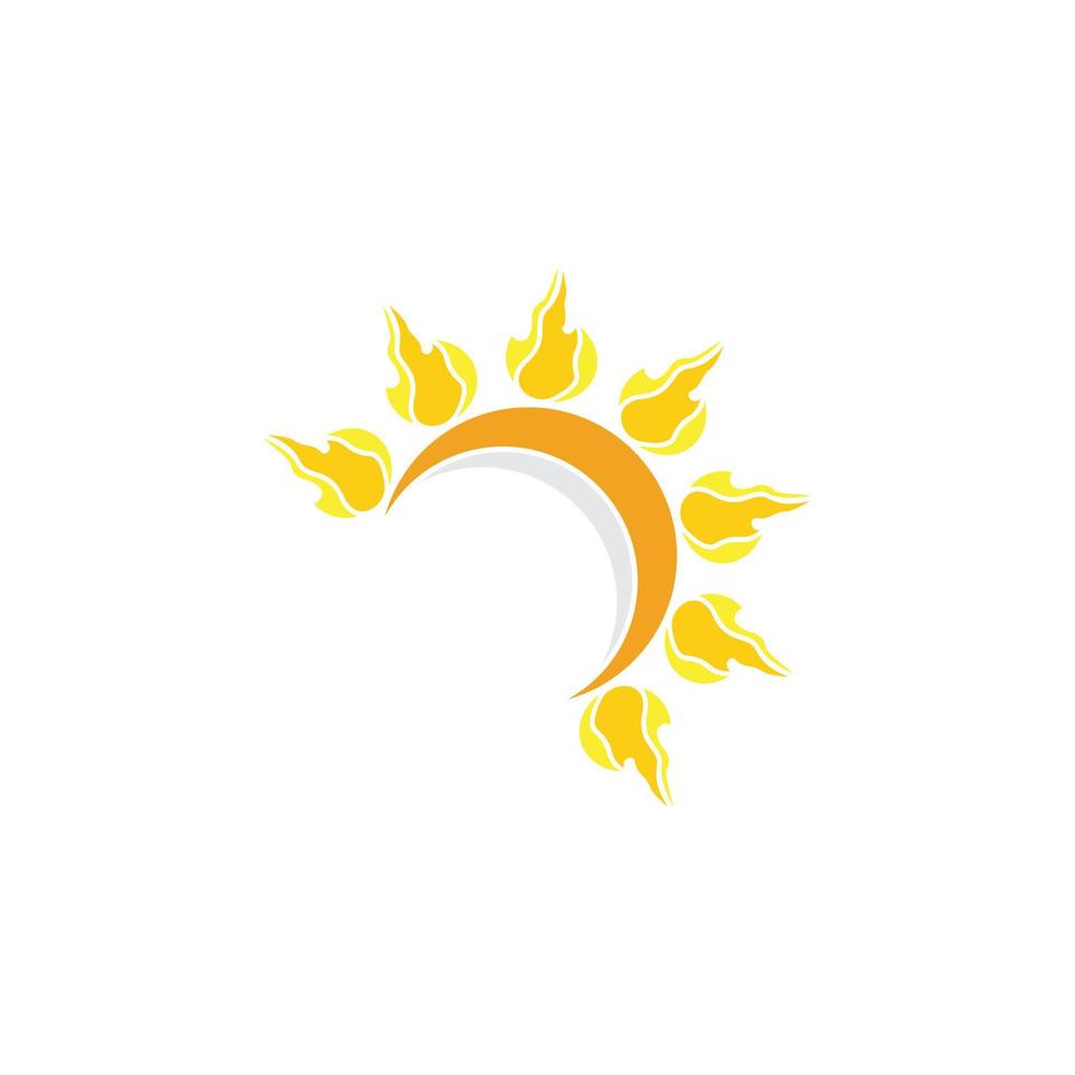 icono de ilustración de vector de sol