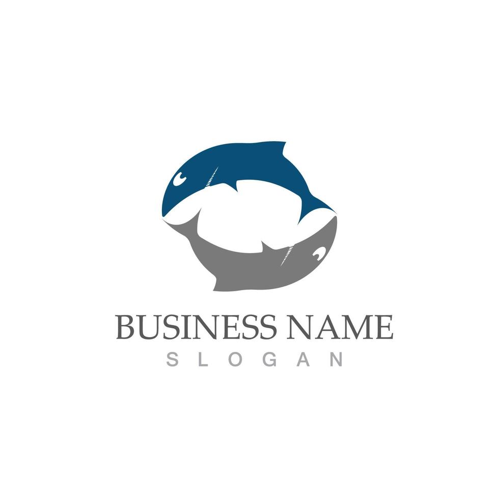 Shark illustration icon logo vector