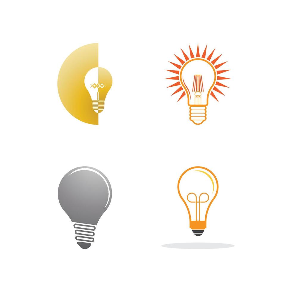 Light bulb symbol icon vector