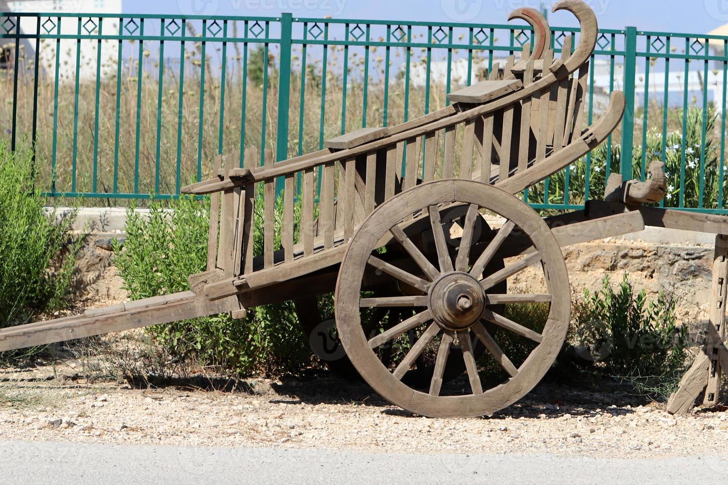 Trolley trailer for transportation of goods. photo