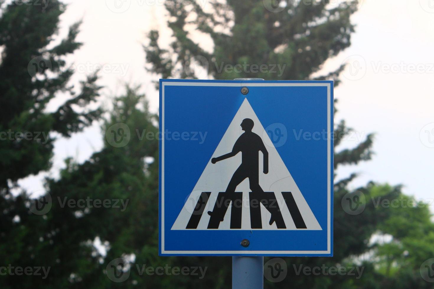 Road signs and road signs in Israel photo