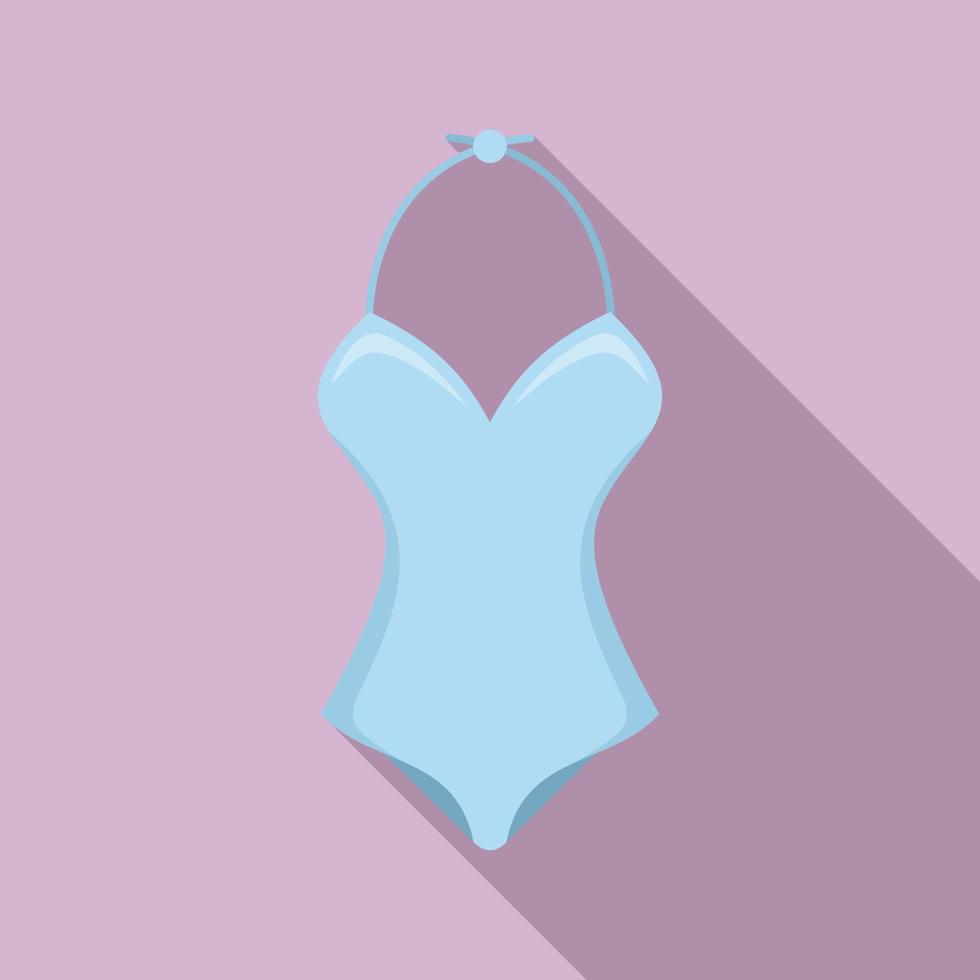 icono de traje de baño, estilo plano vector