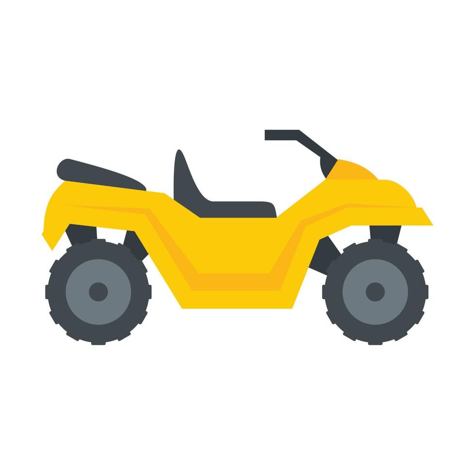 Atv quad bike icon, flat style vector