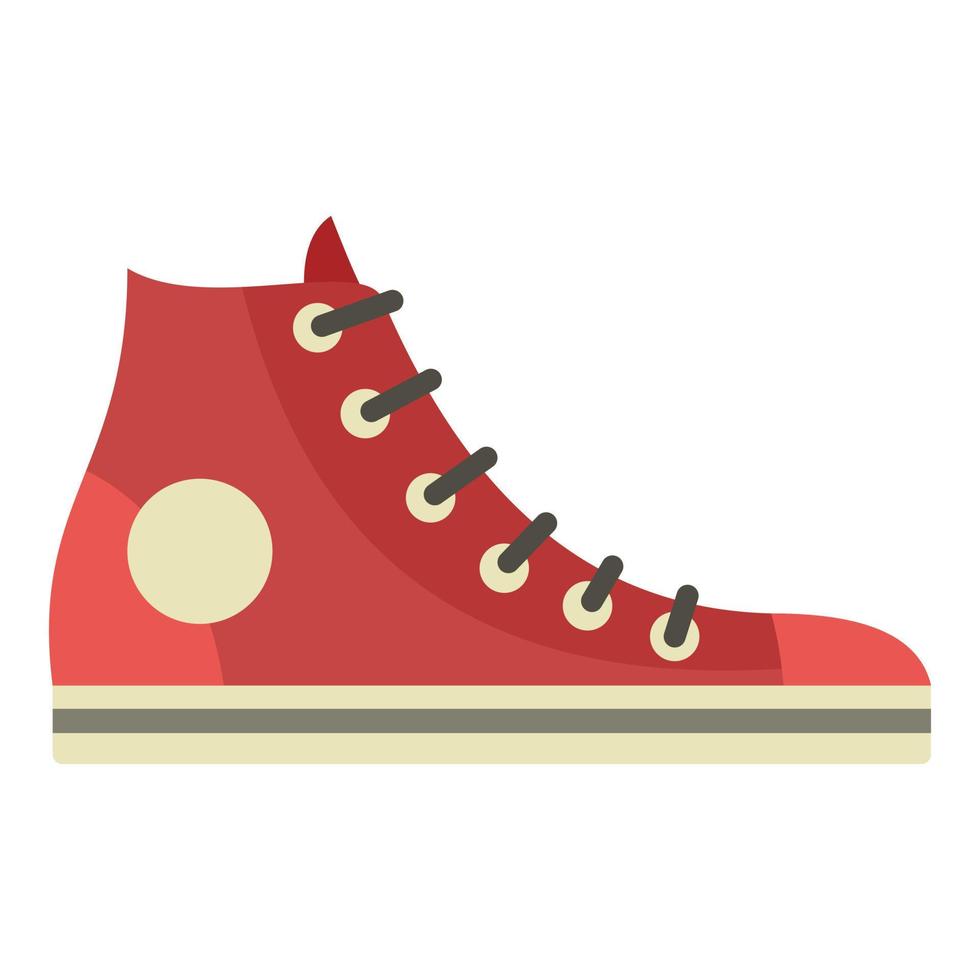 icono de zapatillas retro, tipo plano vector