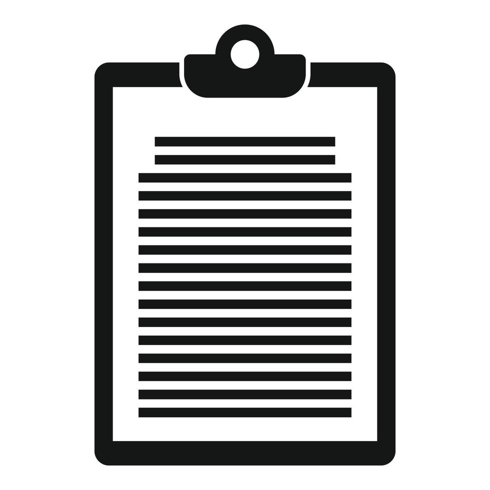 Summary icon, simple style vector
