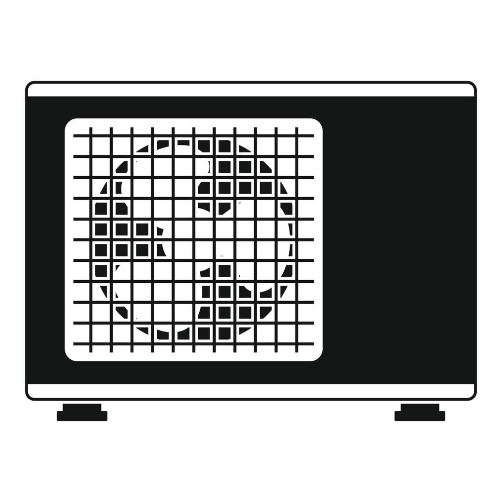 Outdoor conditioner fan icon, simple style vector