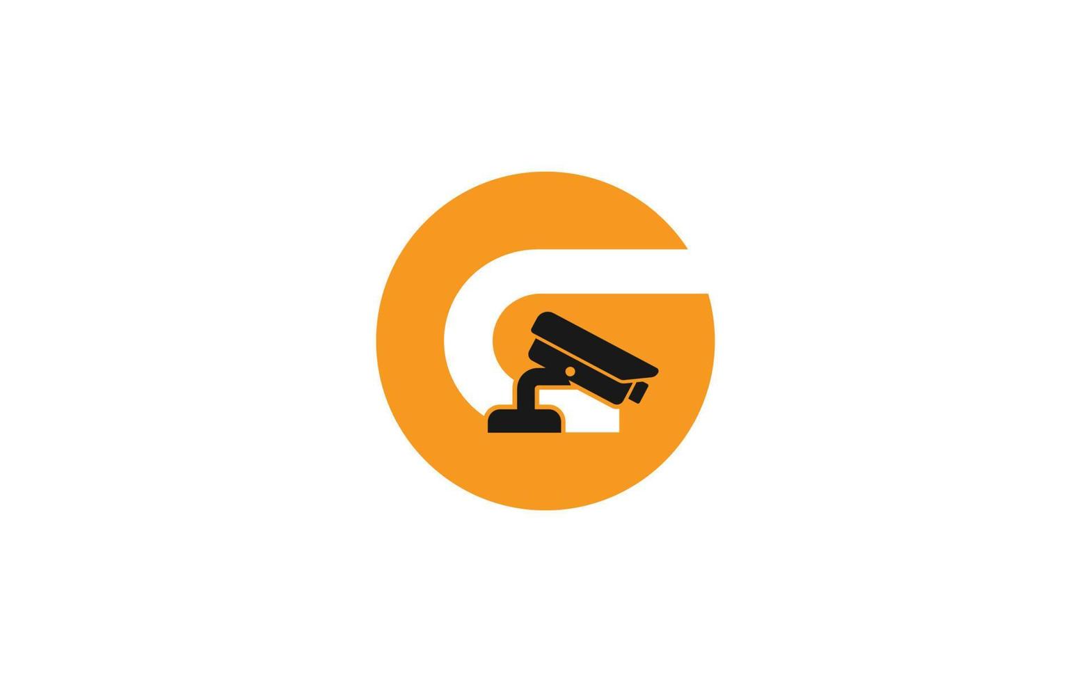 c logo cctv para identidad. ilustración de vector de plantilla de seguridad para su marca.