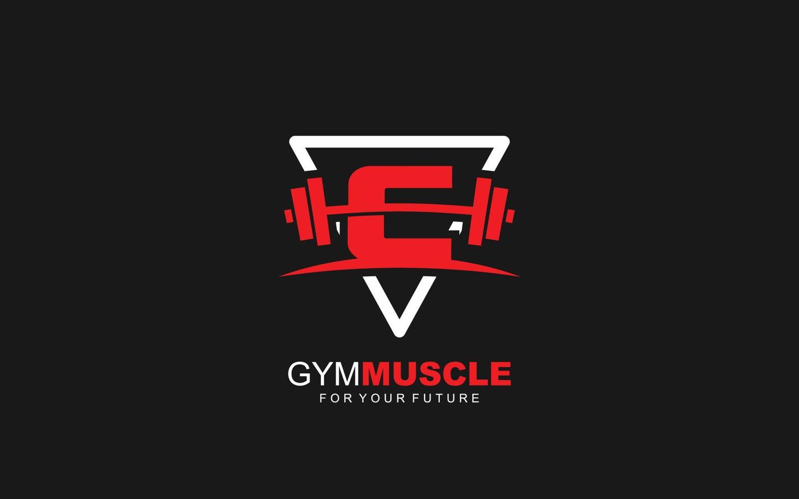 c logo gimnasio vector para empresa de identidad. ilustración de vector de plantilla de fitness de letra inicial para su marca.