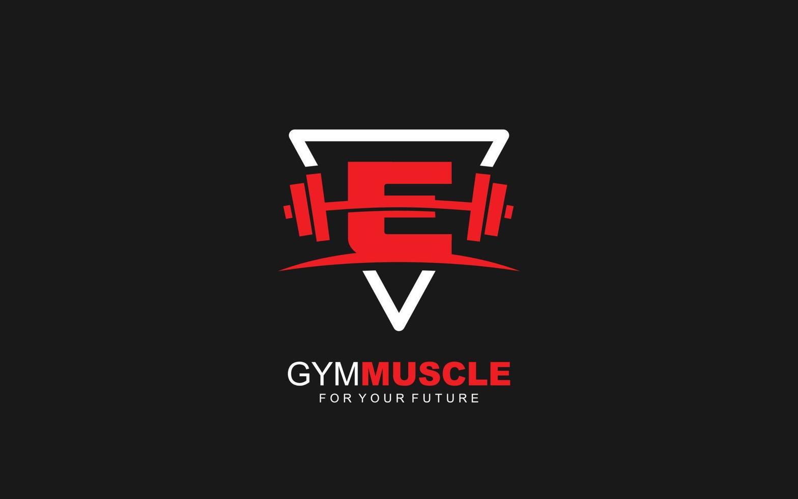 E logo gym vector for identity company. initial letter fitness template vector illustration for your brand.