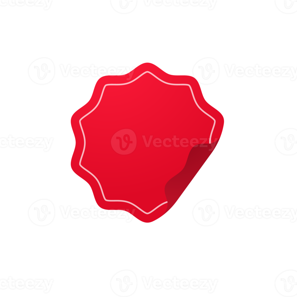 red basic shape for new product stickers special offer label png