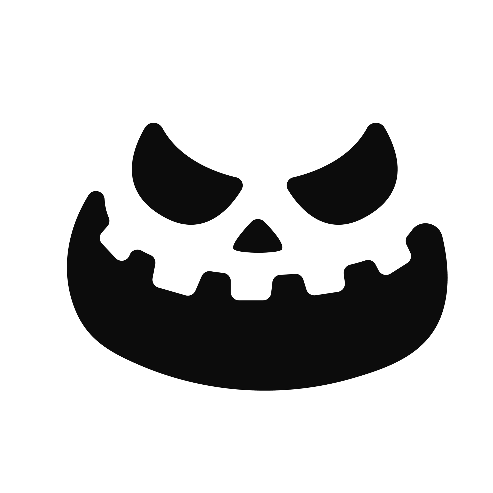silhueta de rosto de horror fantasma assustador para esculpir na abóbora de  halloween 14618395 PNG