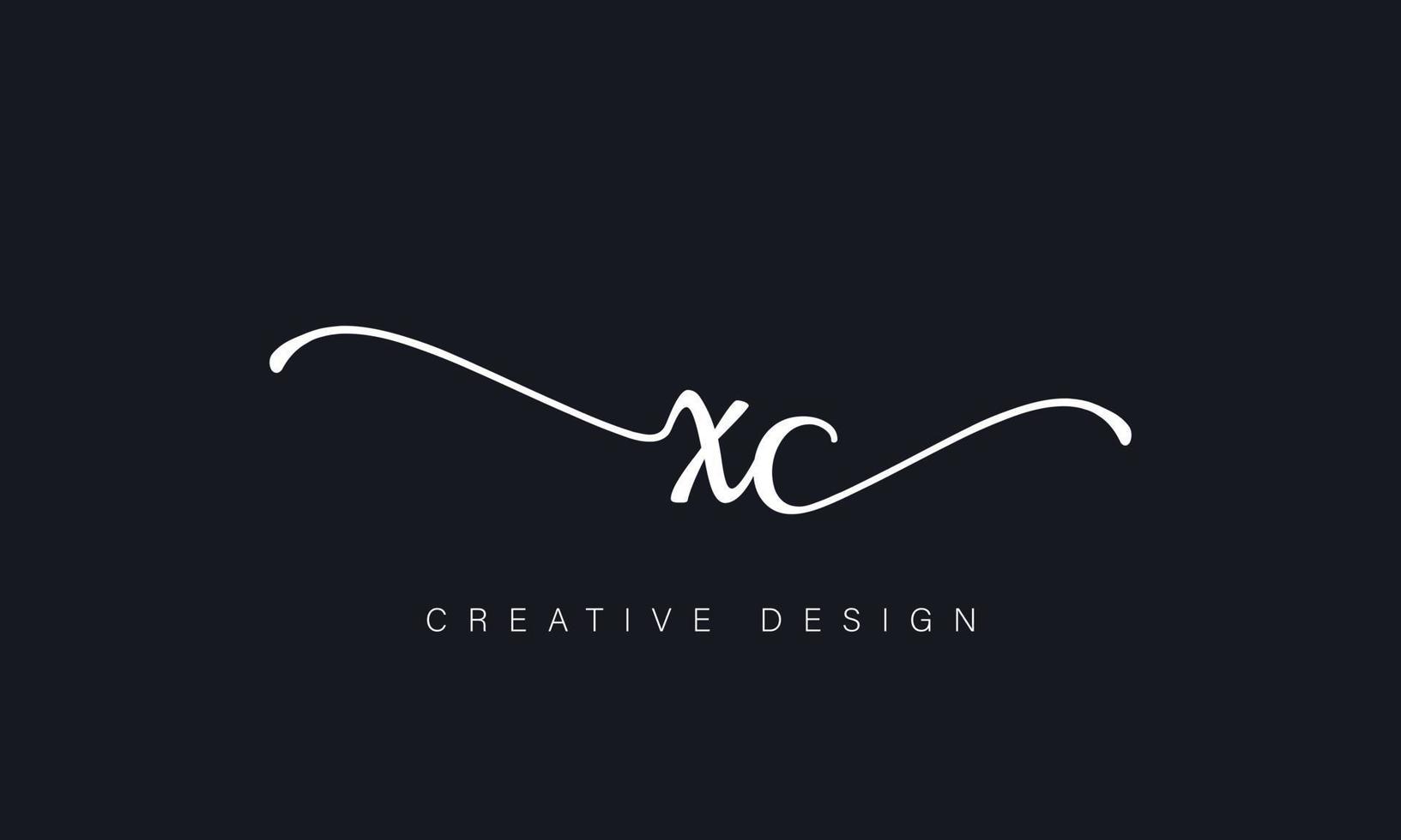 escritura a mano carta xc logo pro archivo vectorial vector