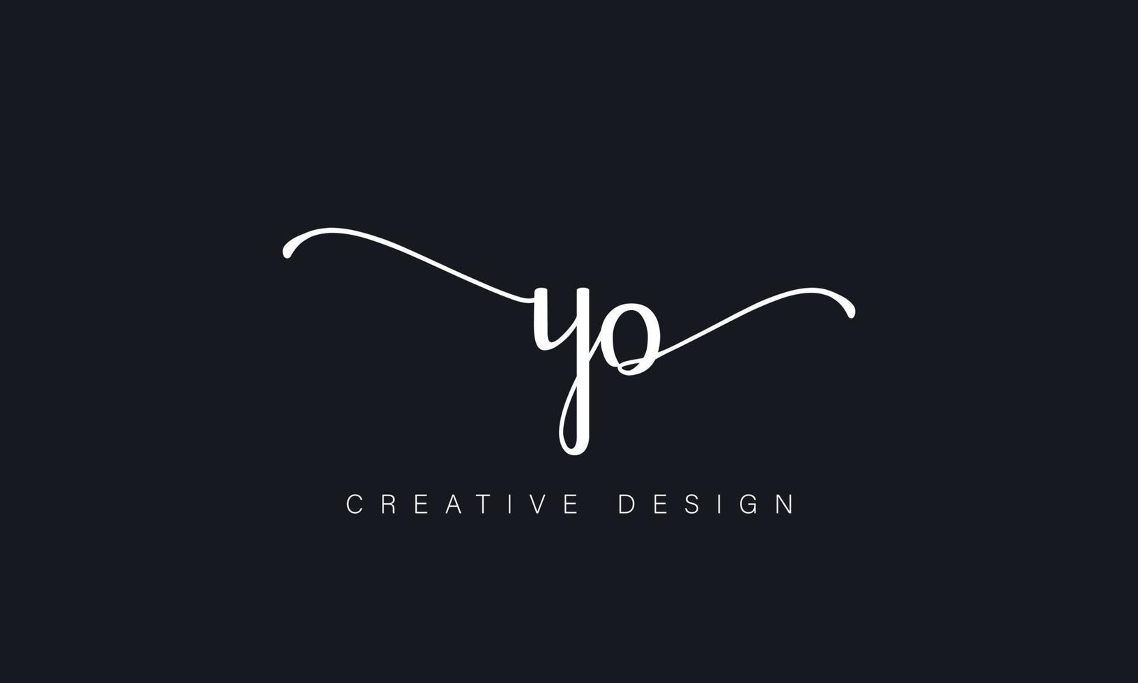 Handwriting letter YO logo pro vector file pro Vector Pro Vector