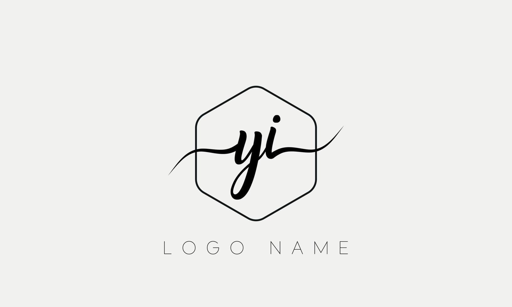 Handwriting letter YJ logo pro vector file pro Vector Pro Vector