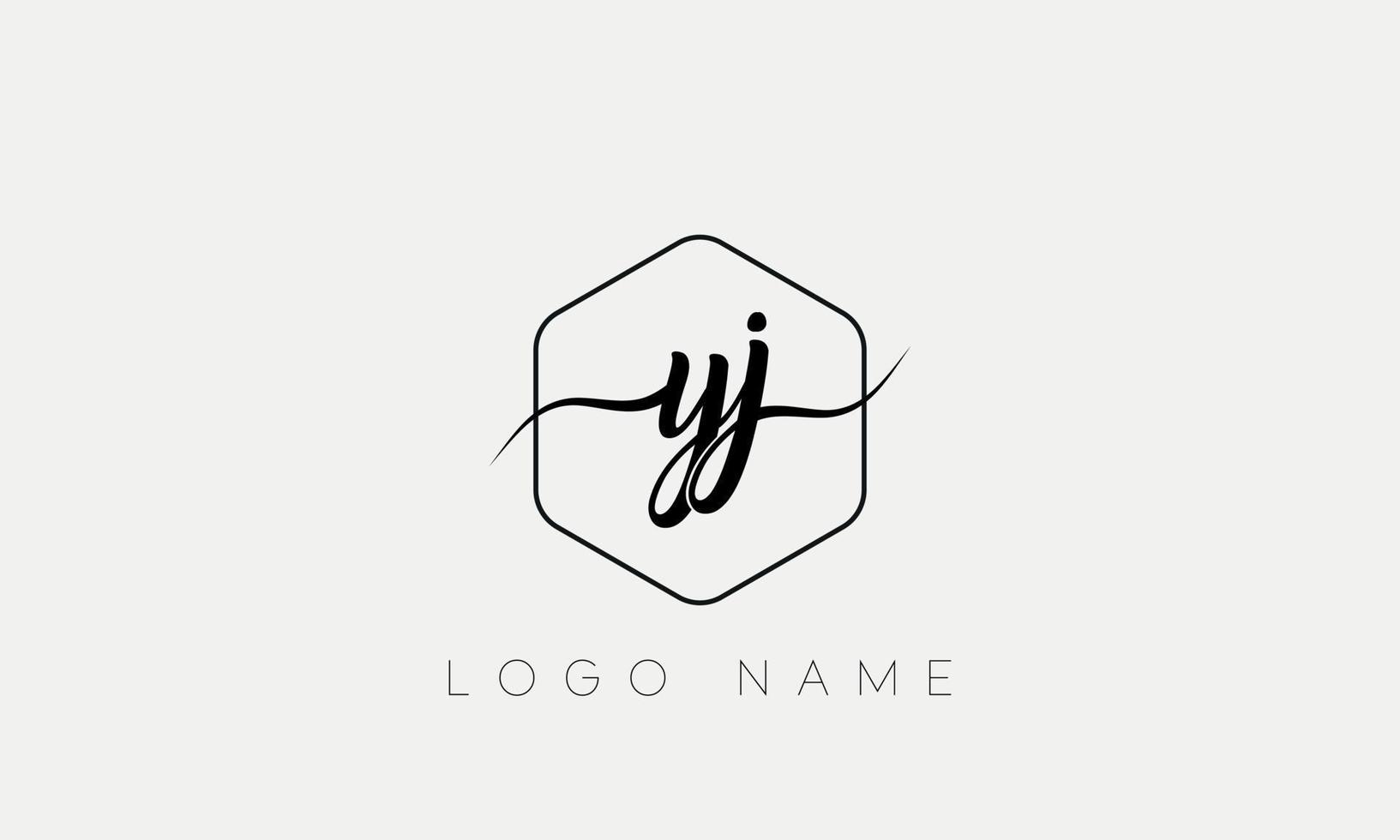 Handwriting letter YJ logo pro vector file pro Vector Pro Vector