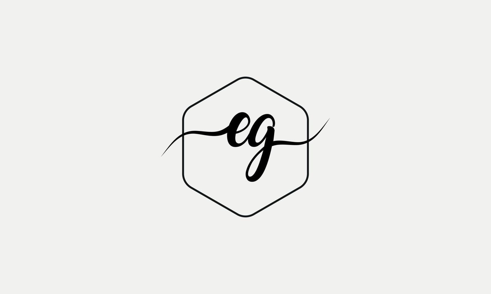 Handwriting letter EG logo pro vector file pro Vector Pro Vector