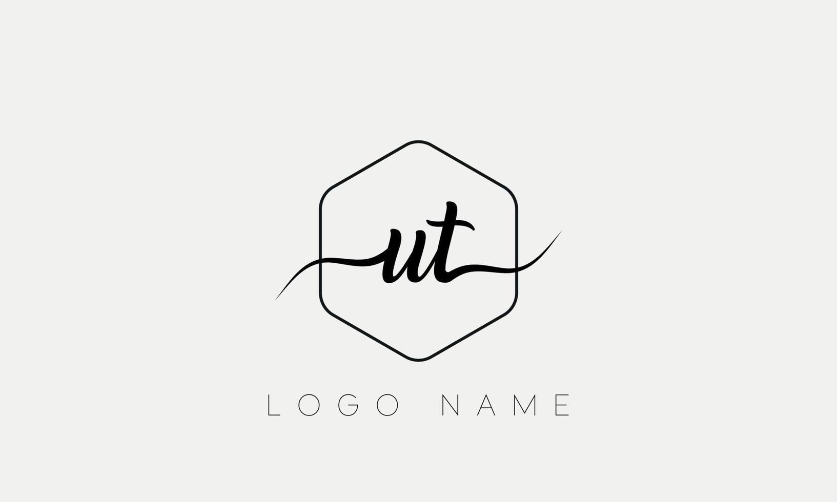 Handwriting letter UT logo pro vector file pro Vector Pro Vector