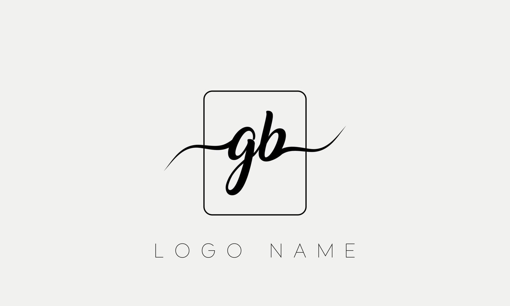 Handwriting letter FB logo pro vector file pro Vector Pro Vector