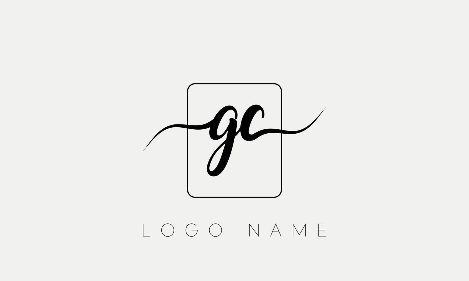 Handwriting letter GC logo pro vector file pro Vector Pro Vector