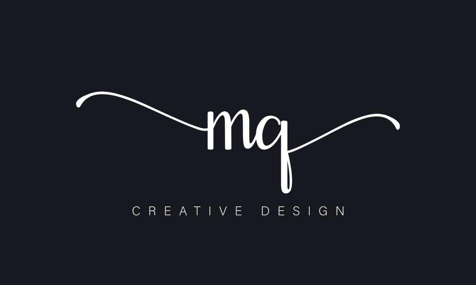 Handwriting letter MQ logo pro vector file pro Vector Pro Vector