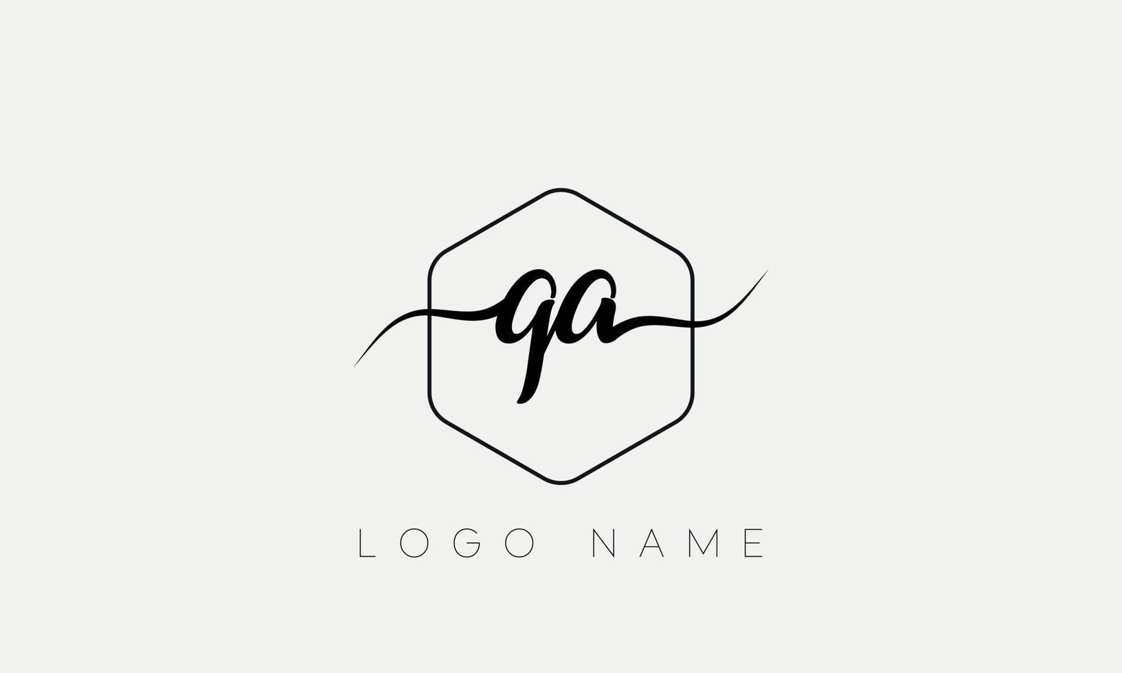 Handwriting letter QA logo pro vector file pro Vector Pro Vector