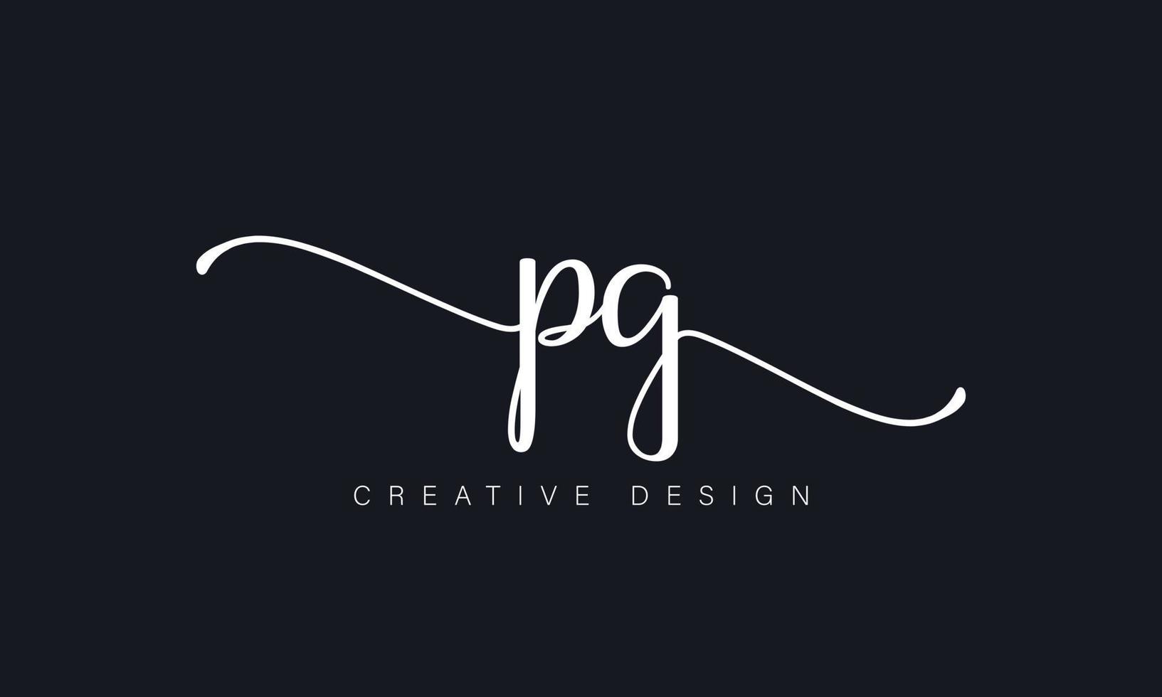 Handwriting letter PG logo pro vector file pro Vector Pro Vector