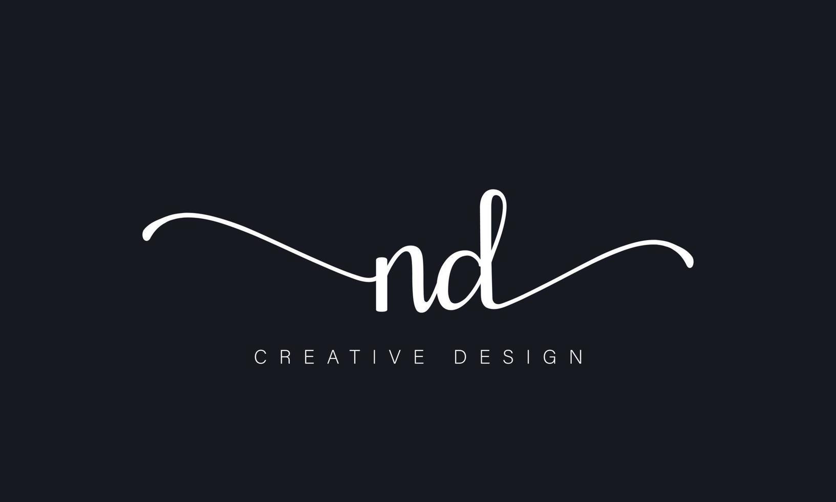 Handwriting letter ND logo pro vector file pro Vector Pro Vector