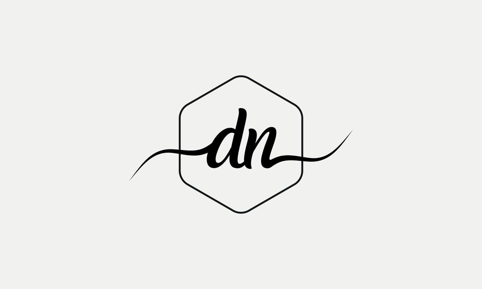 Handwriting letter DN logo pro vector file pro Vector Pro Vector