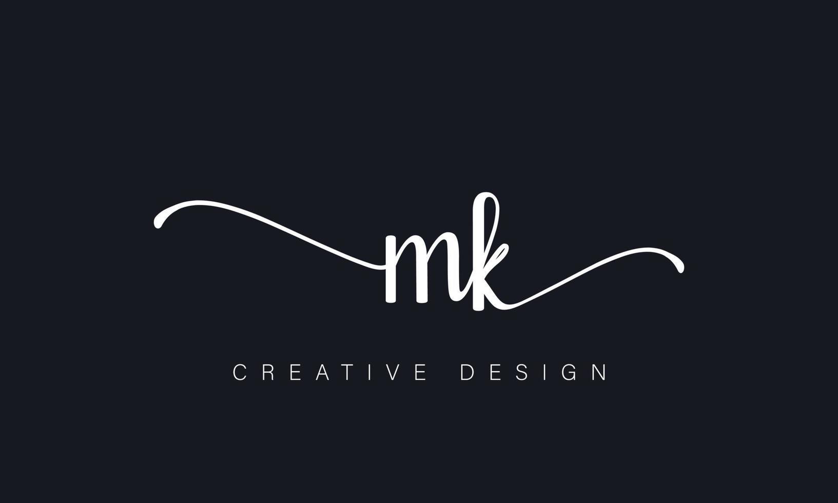 Handwriting letter MK logo pro vector file pro Vector Pro Vector